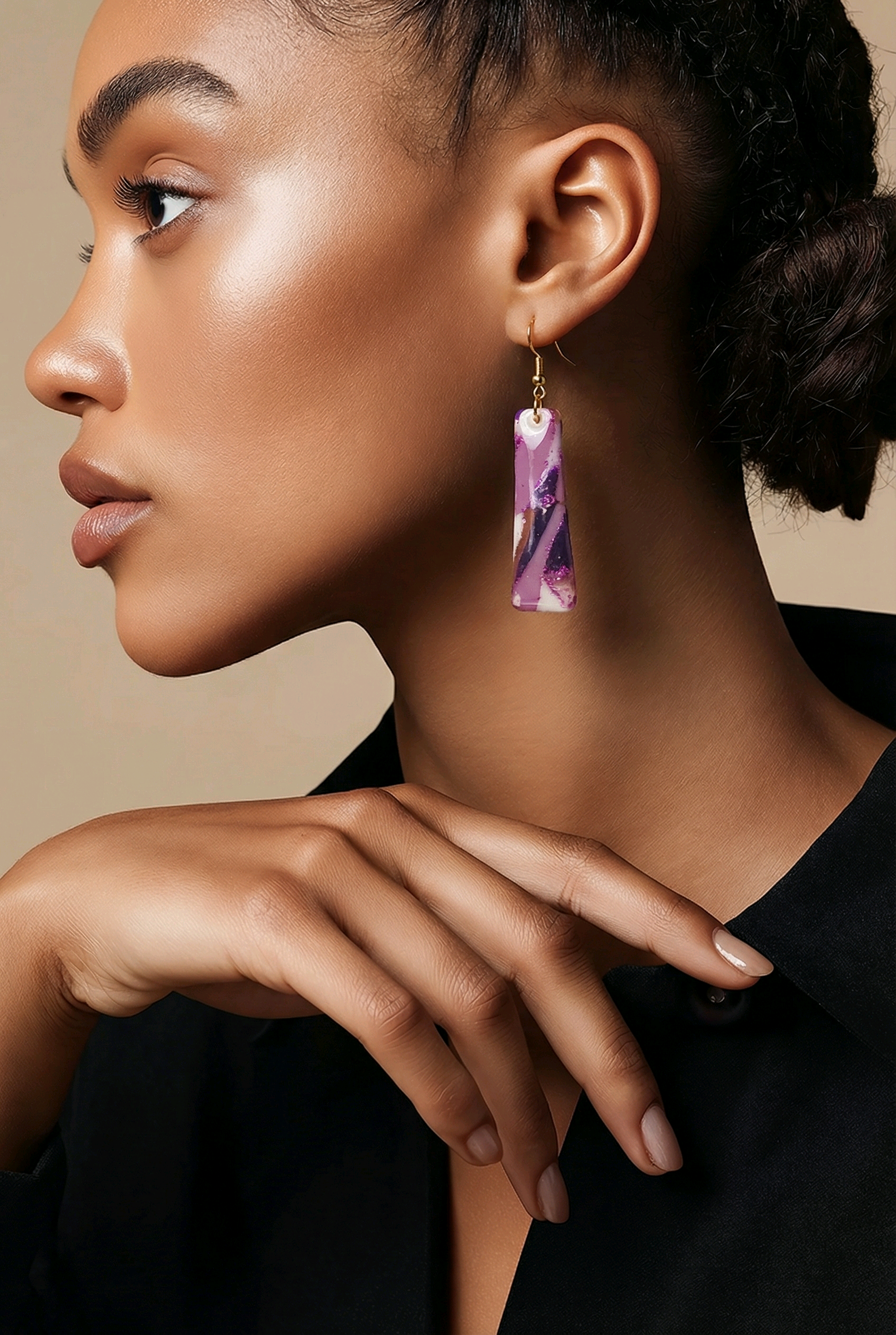 Purple Marble Dangles - Image 3