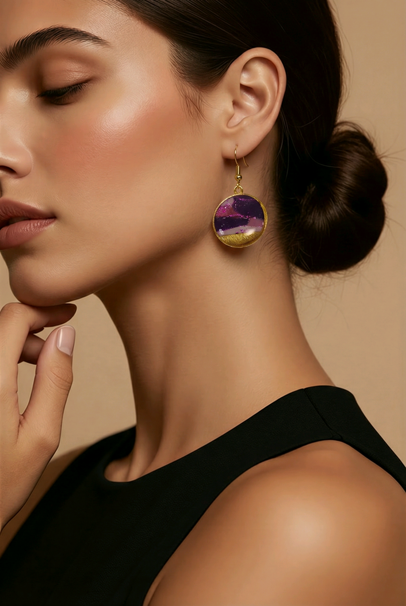 Purple Marble Dangles - Image 3