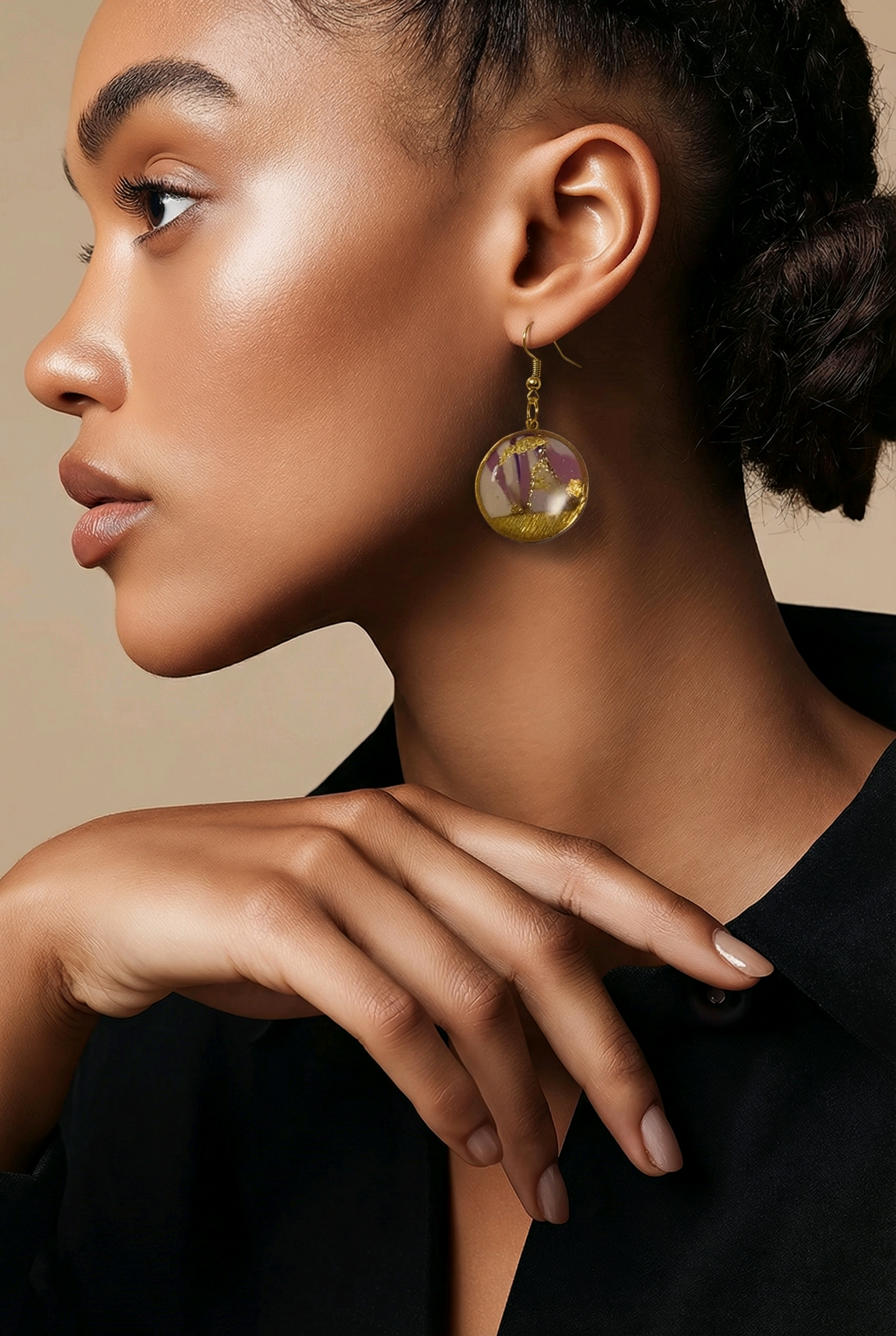 Purple Marble Dangles - Image 3