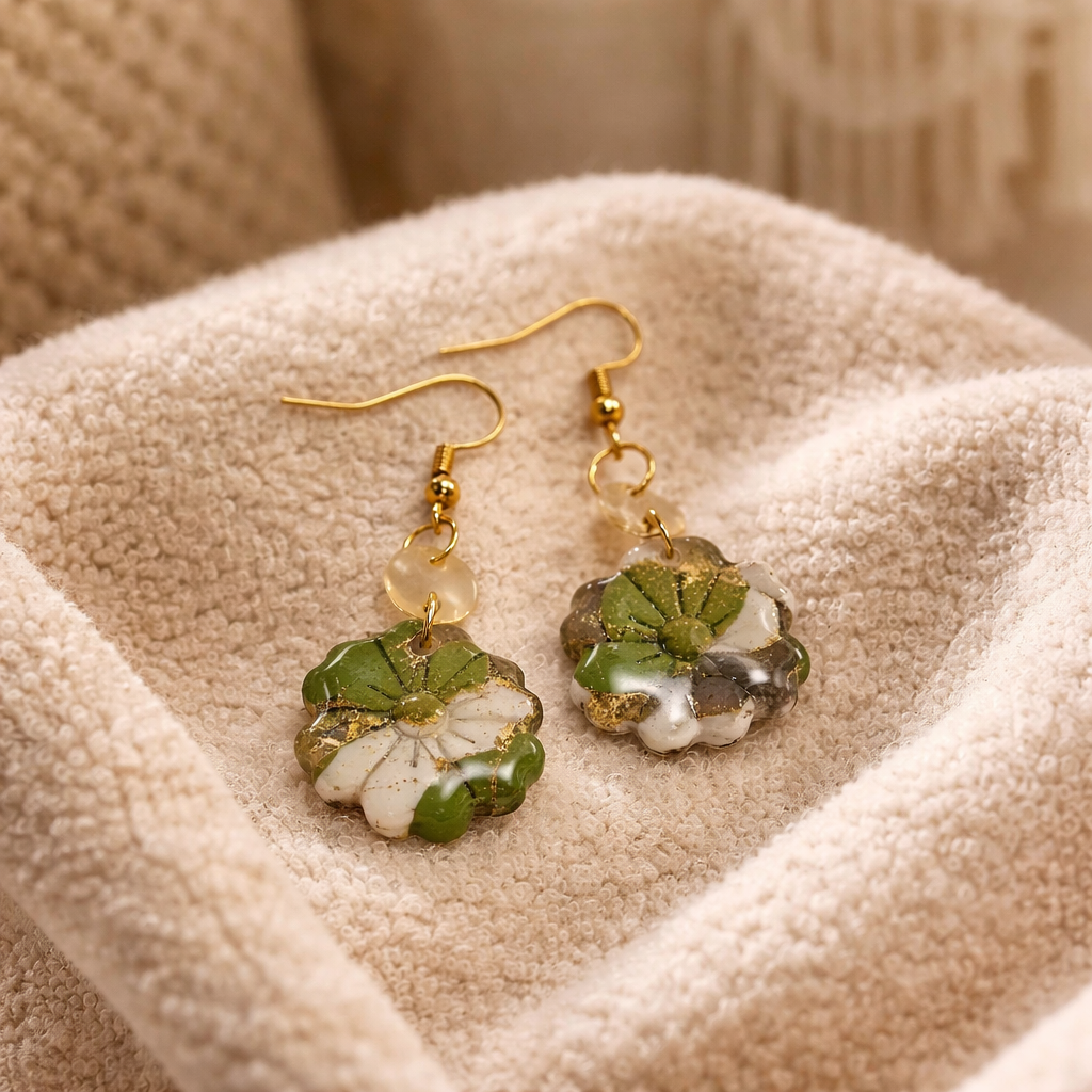 Green Marble Flowers