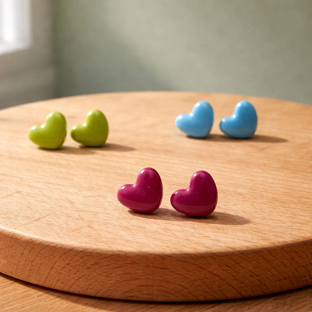 Heart Stud Trio
