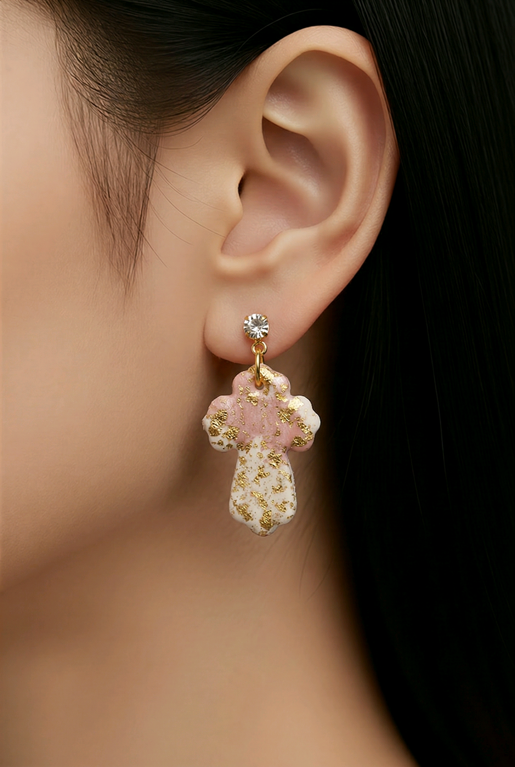 Pink Marble Cross - Image 3