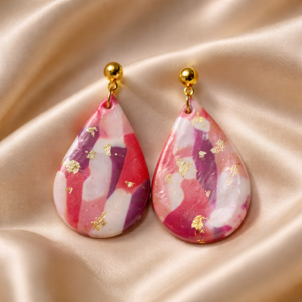 Pink Swirl Teardrops - Image 2