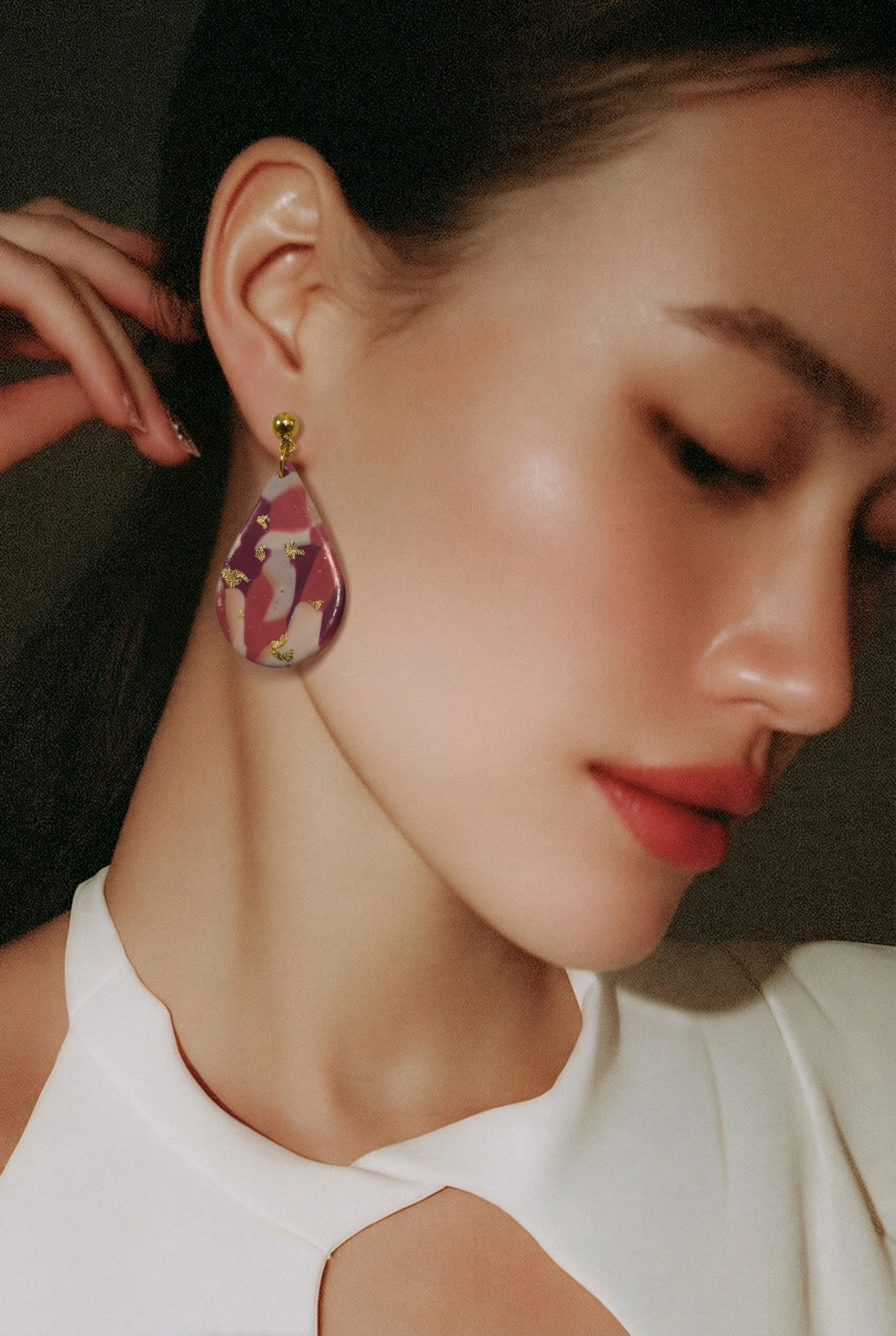 Pink Swirl Teardrops - Image 3