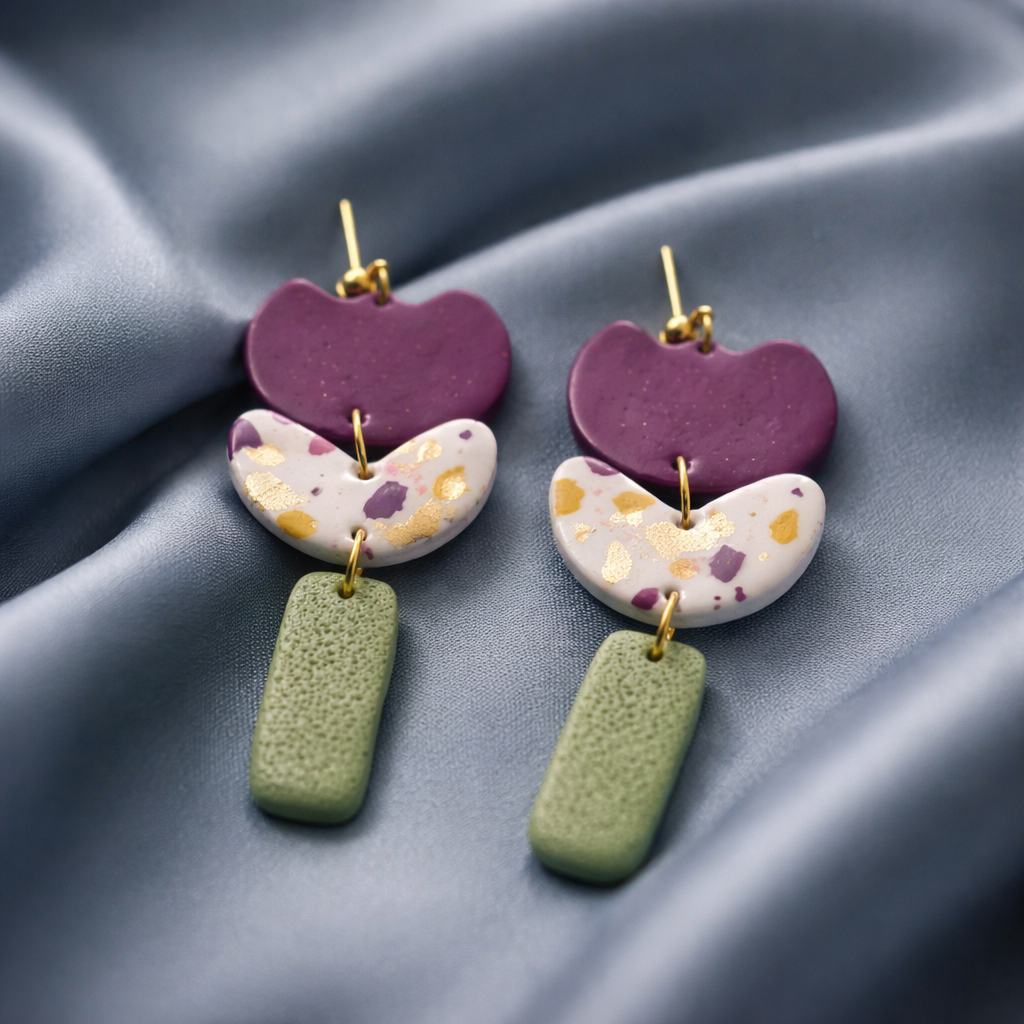 Terrazzo Heart Dangles - Image 2