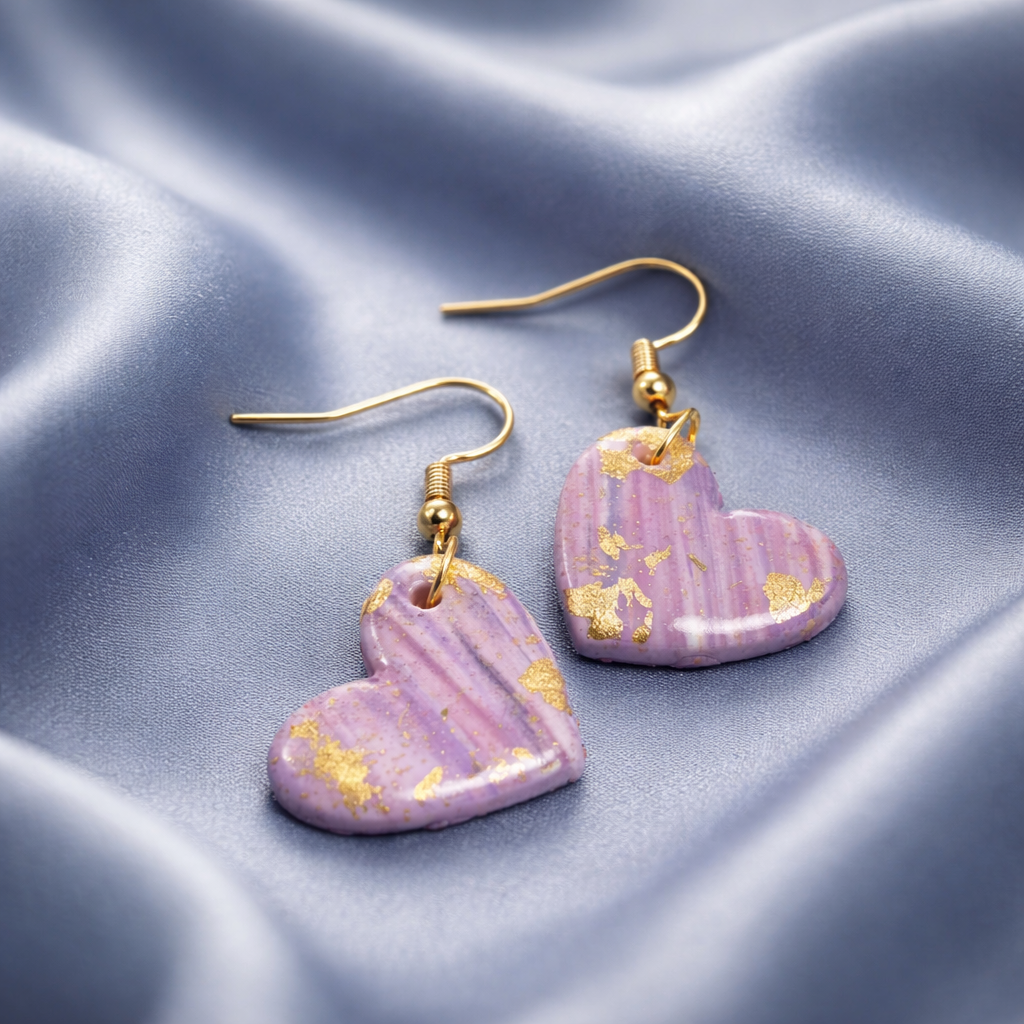 Lilac Heart Dangles - Image 2