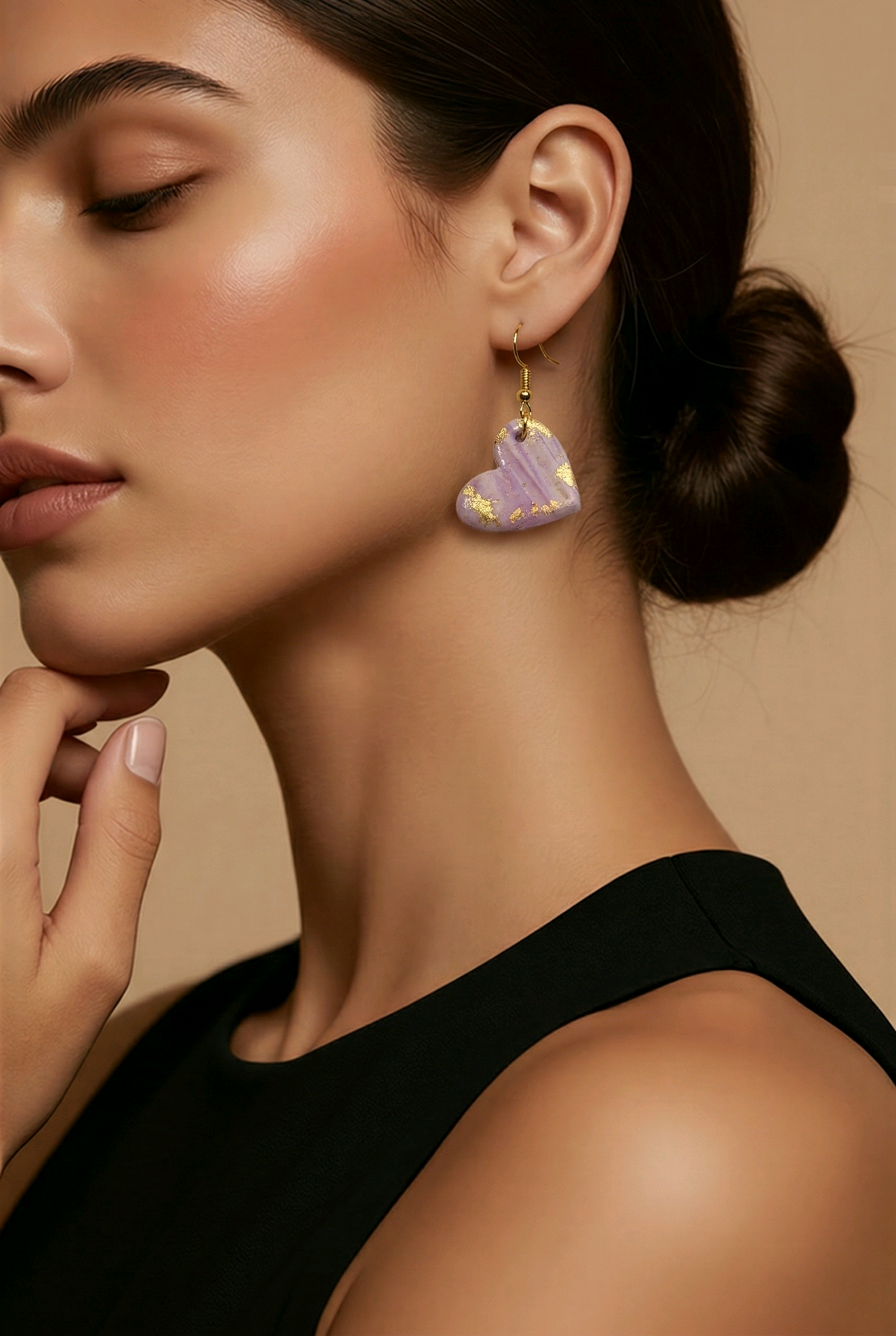 Lilac Heart Dangles - Image 3