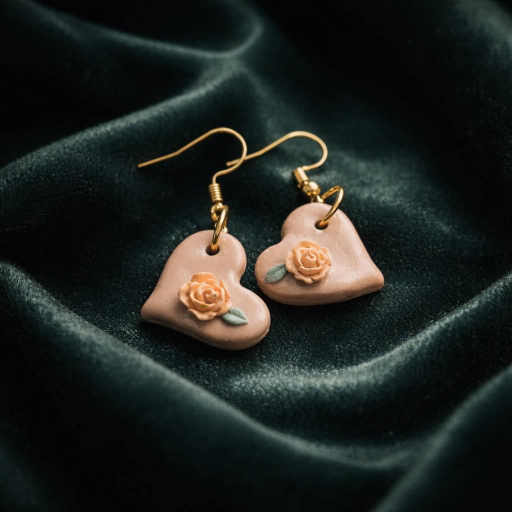 Rose Heart Dangles - Image 2