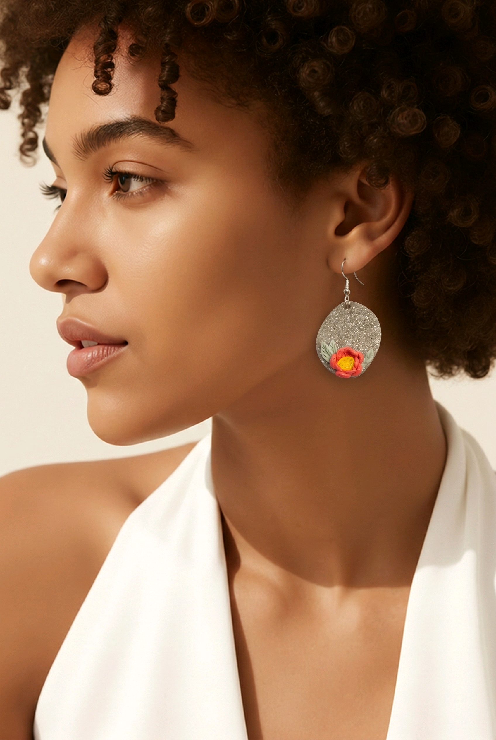 Rose Oval Dangles - Image 3