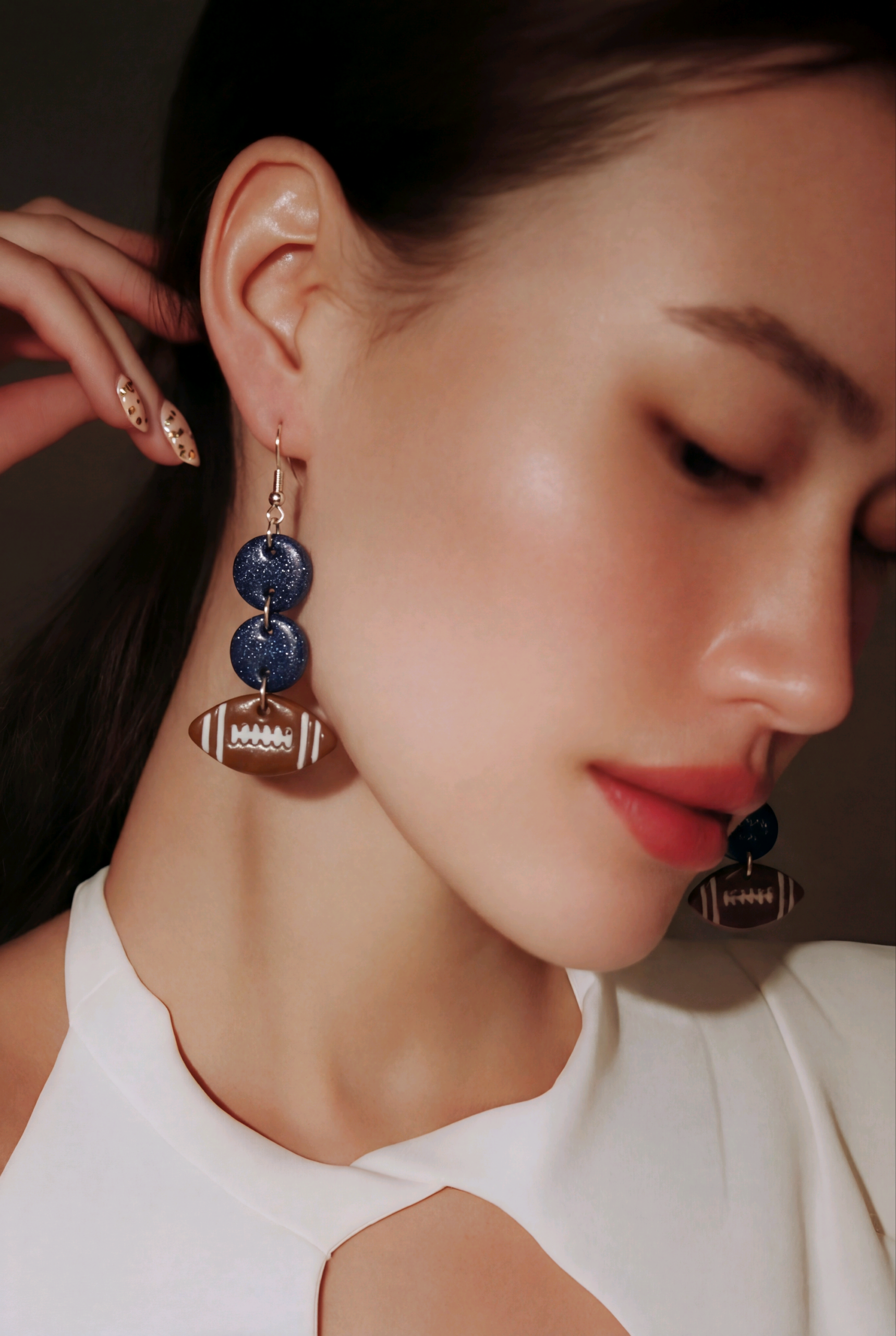 Glitter Football Dangles - Image 3