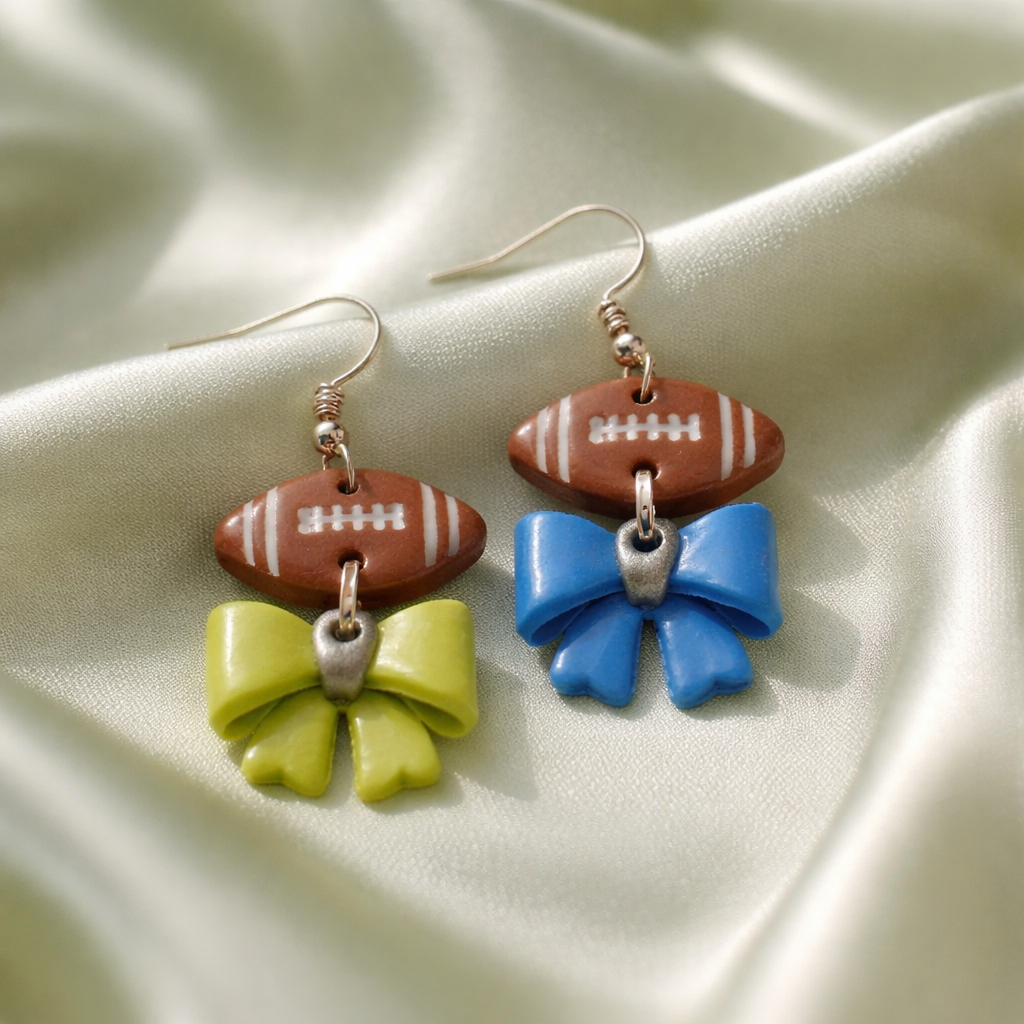 Football Bow Dangles - Image 2