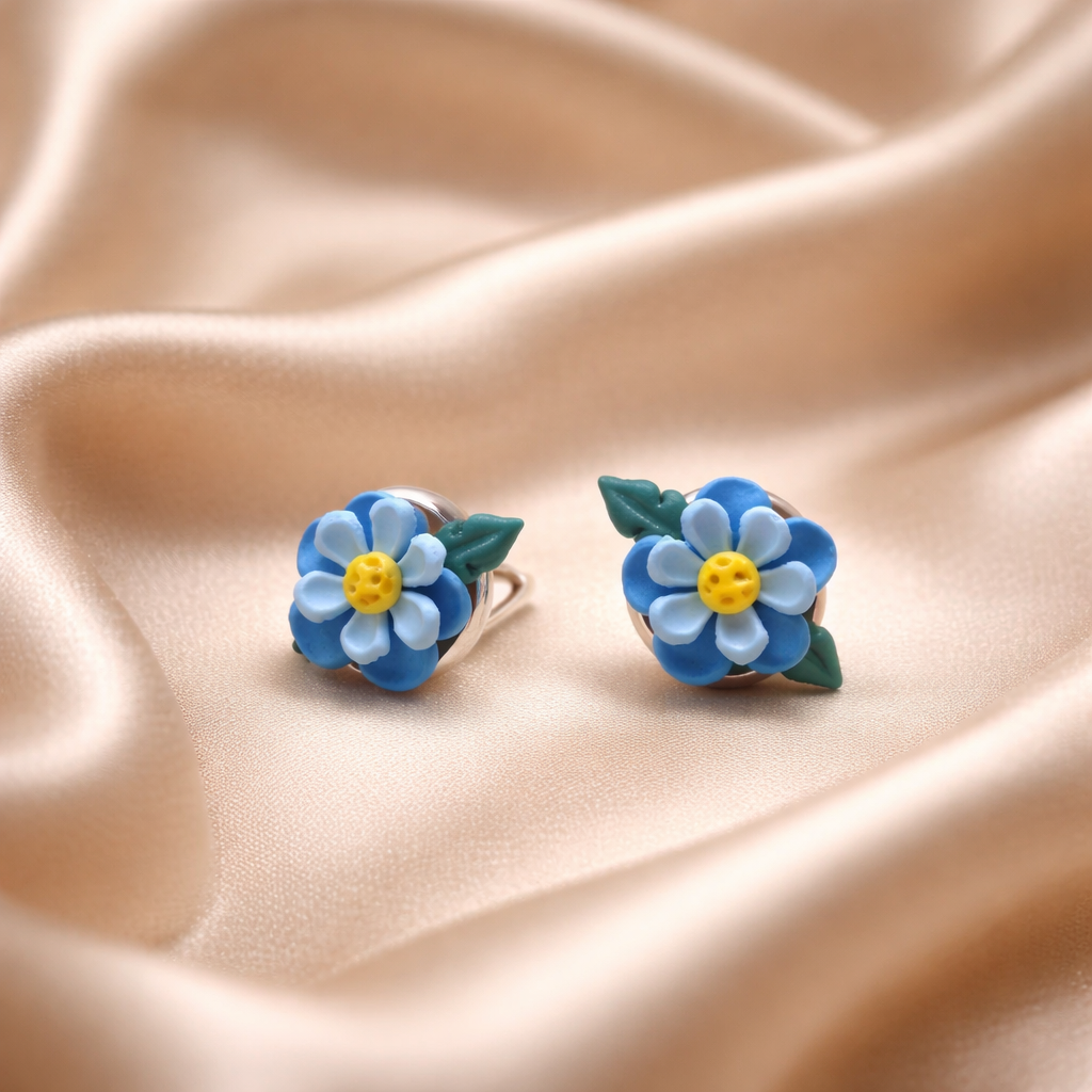 Blue Daisy Studs - Image 2