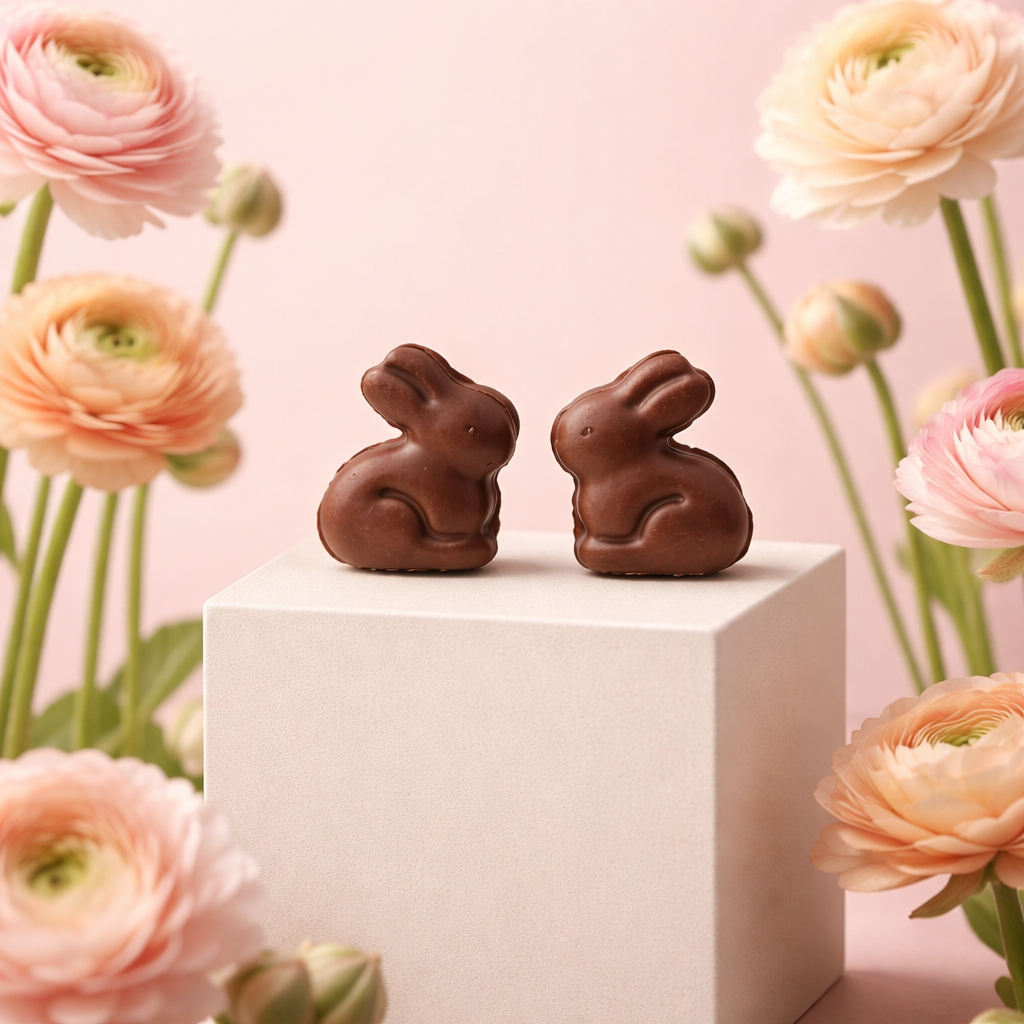 Chocolate Bunny Studs