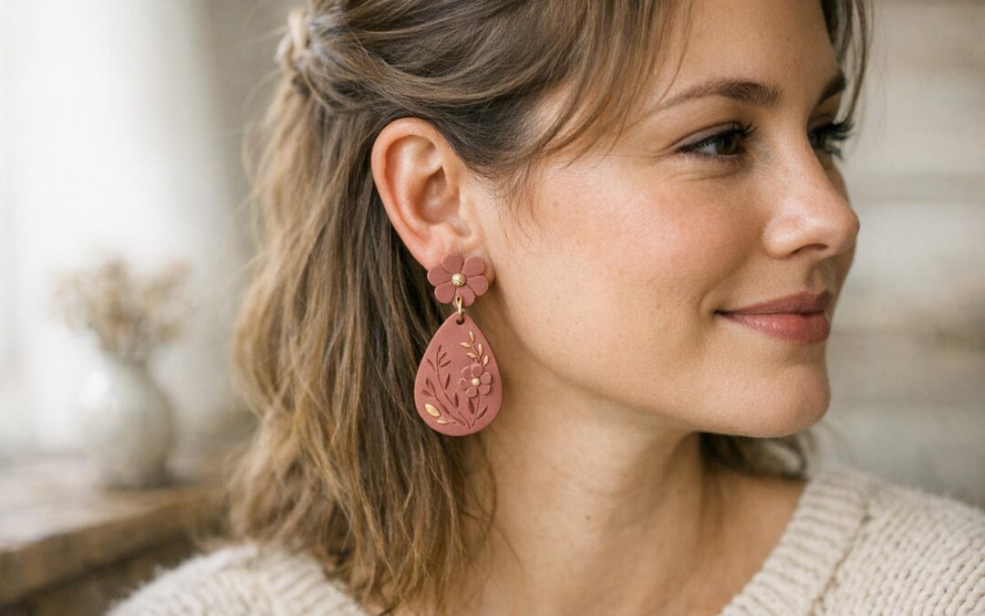 Modest but Not Boring: How to Wear Statement Polymer Clay Earrings with Feminine, Put